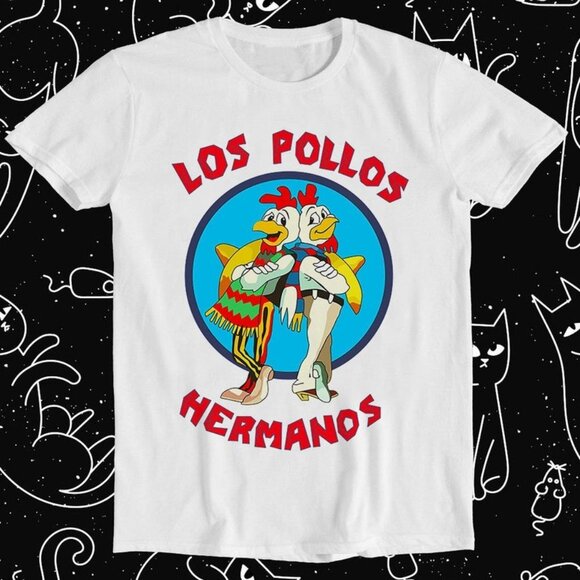 Los Pollos Hermanos Retro TV Show Funny Meme Fan Gift Graphic T Shirt 159 - Picture 1 of 5